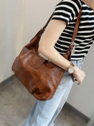 美拉德色系肩背包