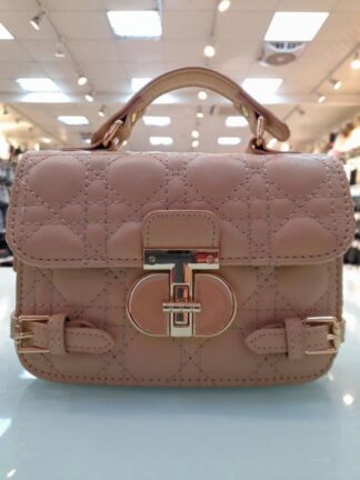 菱格扣環小方包