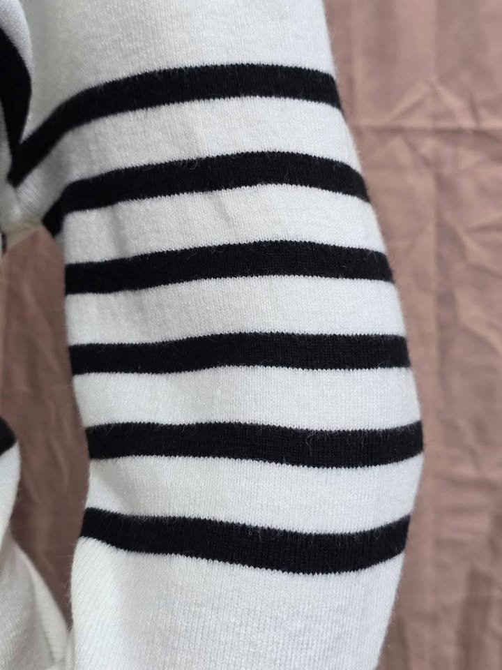經典黑白條紋毛衣 - Image 9