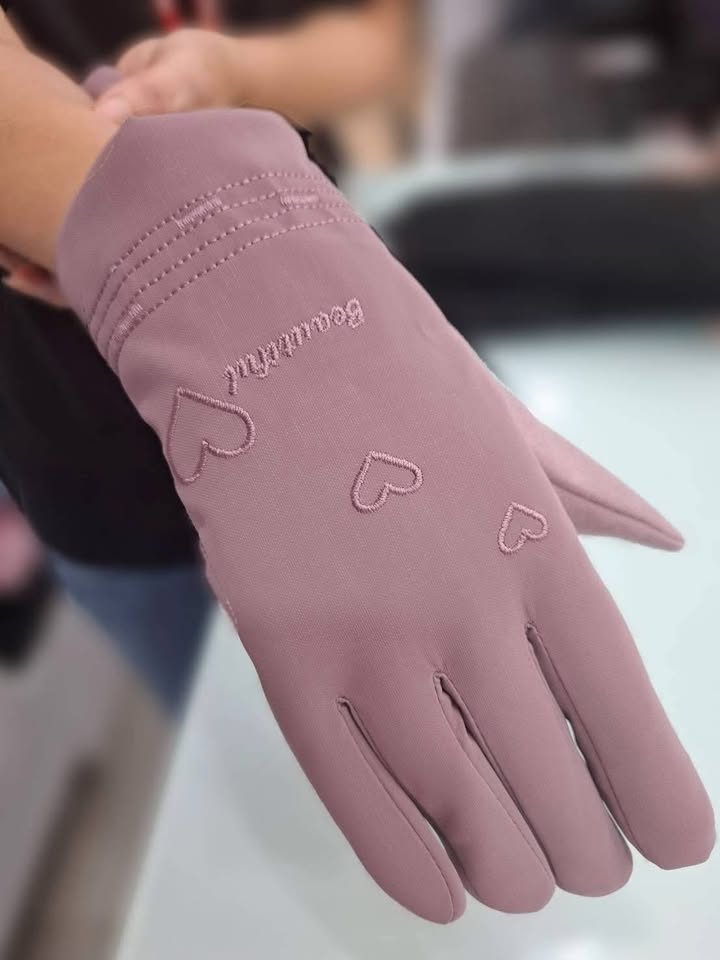 內刷毛質感柔軟手指觸控淑女手套:圖片 3