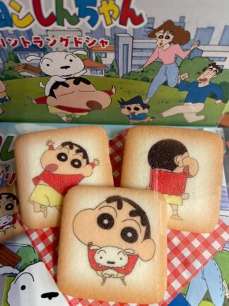 [連線中]日本限定🇯🇵蠟筆小新印花圖案白巧克貓舌餅乾