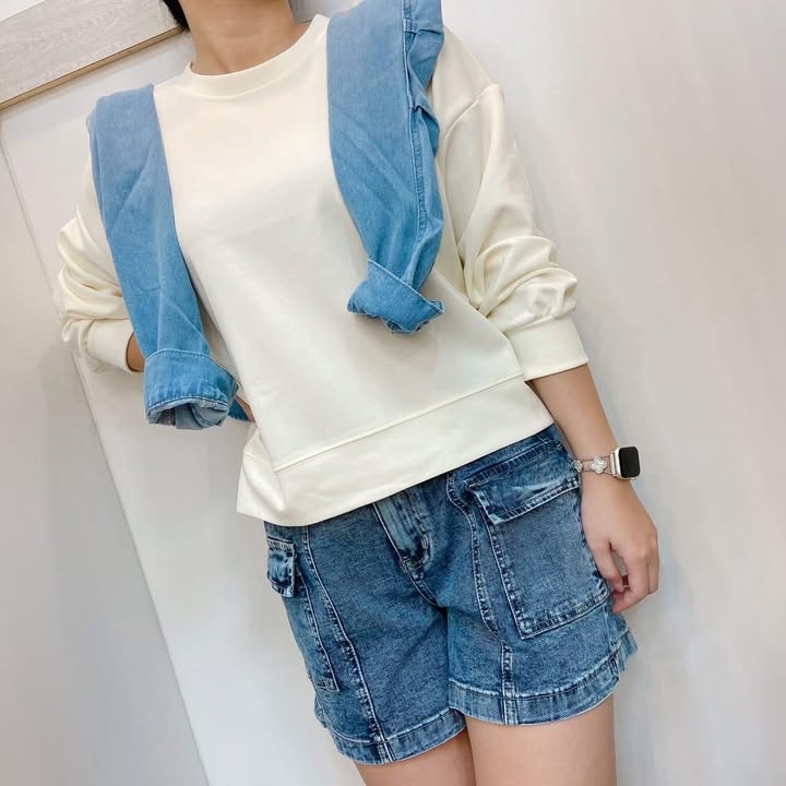 牛仔工裝短褲 - Image 3