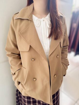 系帶個性大衣外套