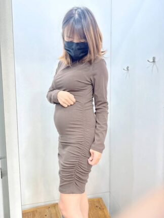 半高領秋冬洋裝~孕媽咪也能輕鬆駕馭