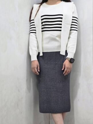 腿型更顯修長針織裙