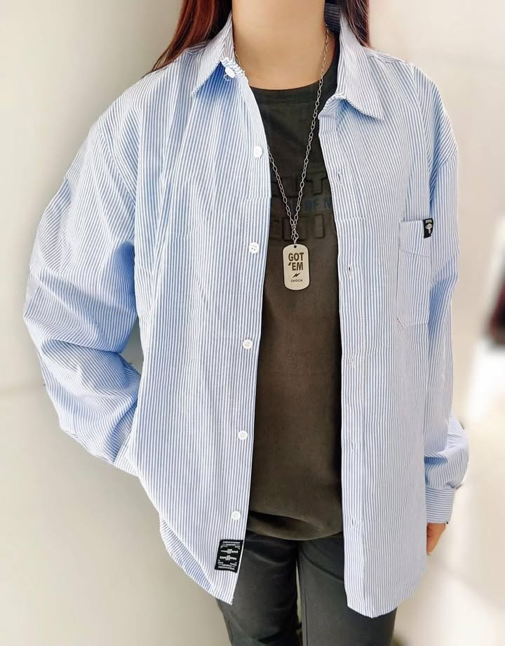輕薄直條百搭襯衫:圖片 3