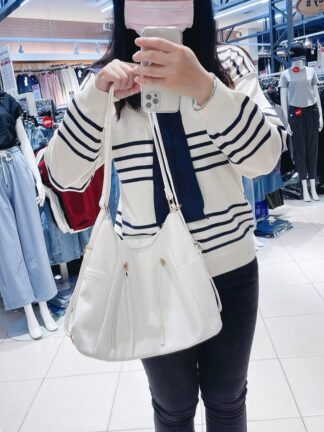 柔軟皮革斜背/肩背兩用包