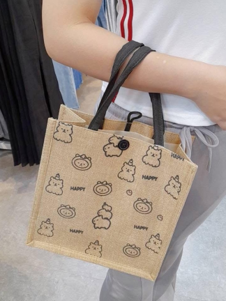 可愛卡通滿版手提包