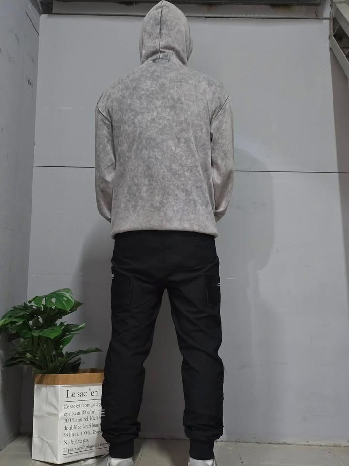 寬版水洗連帽T - Image 6
