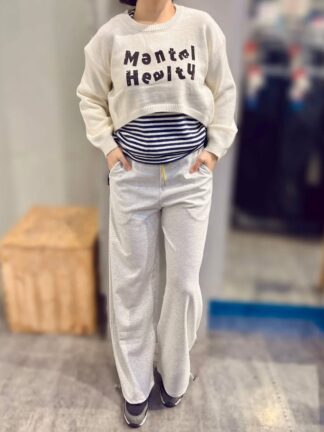 褲頭鬆緊拼色運動褲