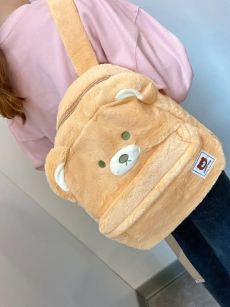 可愛絨毛後背包