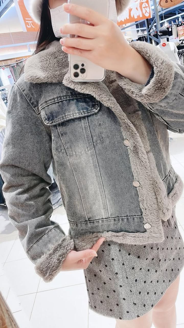 絨毛牛仔外套