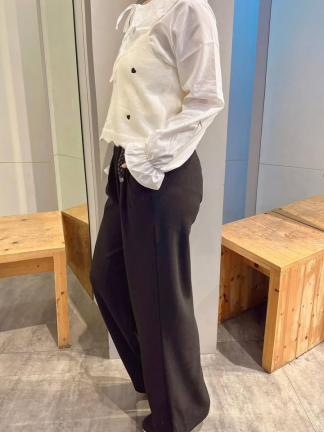 毛尼長寬褲附皮帶