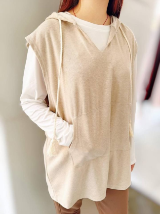 加大軟糯慵懶針織二件式上衣