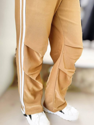 休閒抓皺運動風長褲