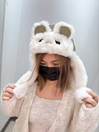 護耳防風絨毛帽