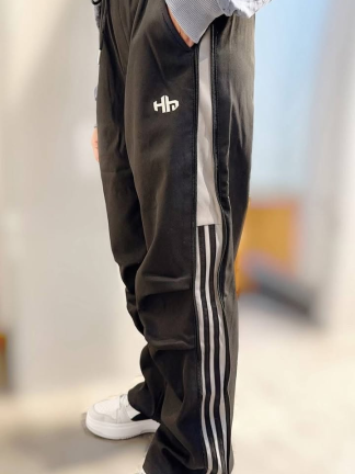 拼色運動風挺版長褲