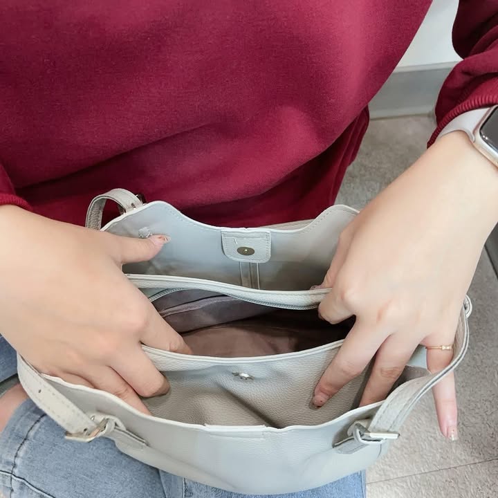 素色皮革長帶包:圖片 12
