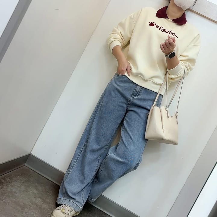 寬版直筒牛仔褲 - Image 8