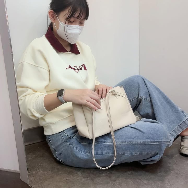 素色皮革長帶包:圖片 7