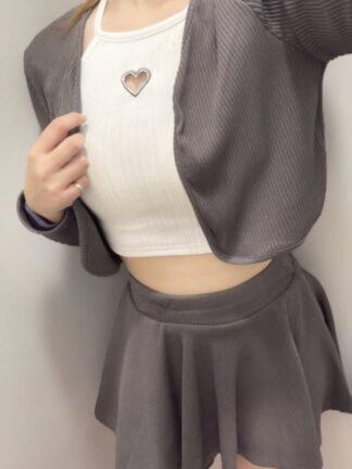 挖空愛心三件式套裝