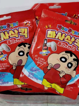 🇰🇷韓國 蠟筆小新巴薩薩基克可樂口味糖果 🍬 2包一組