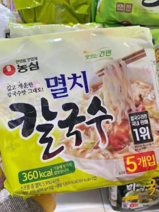 韓國 農心 鯷魚風味刀削麵 98g×5入/袋