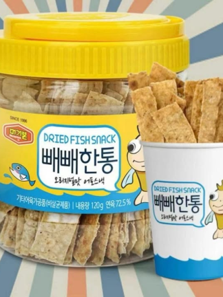 韓國直送懷舊桶裝脆烤魚片