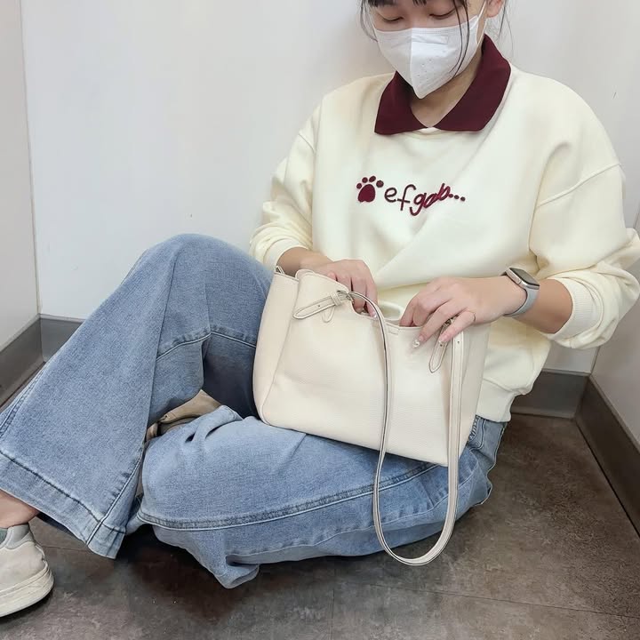素色皮革長帶包:圖片 6