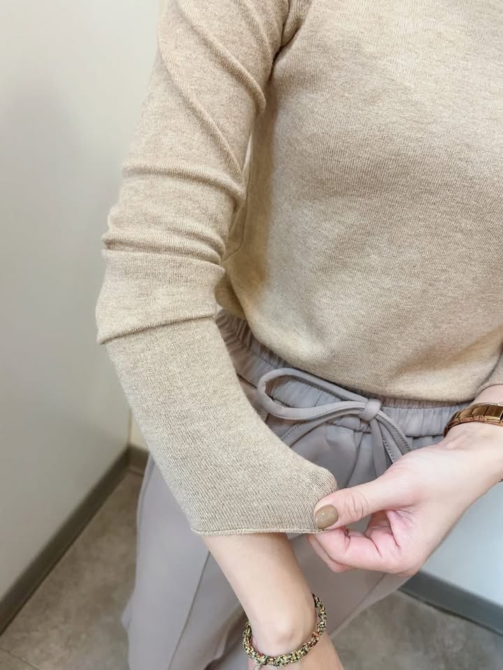 簡約素面針織上衣:圖片 9