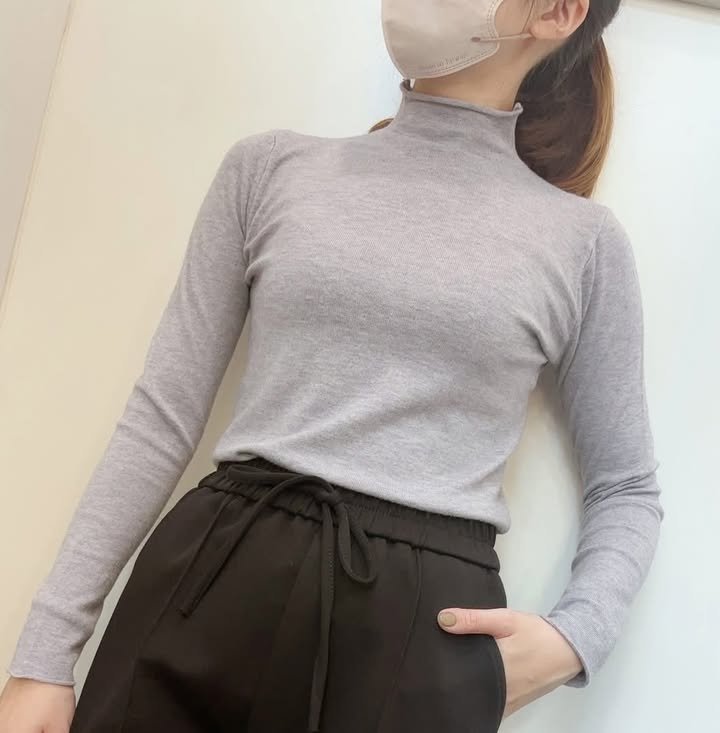 簡約素面針織上衣:圖片 7