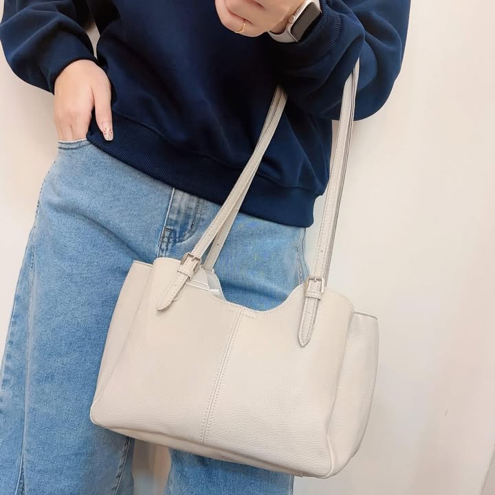 素色皮革長帶包:圖片 2