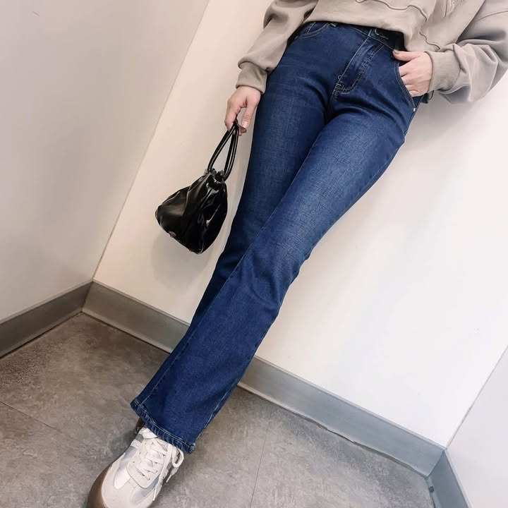 藍色刷毛喇叭褲:圖片 9