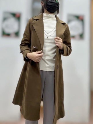 《冬季必備・質感雙排扣大衣》