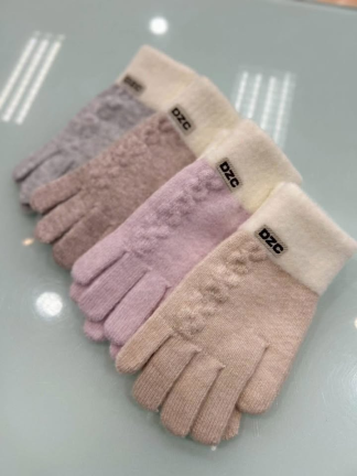 溫柔色系針織手套