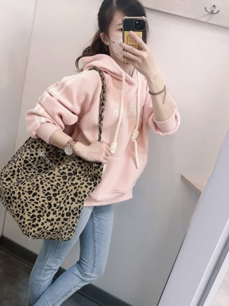 豹紋質感托特包