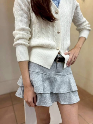 層次感腰帶短裙