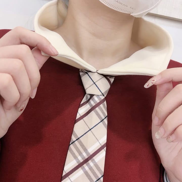 學院風領結拼接上衣:圖片 11