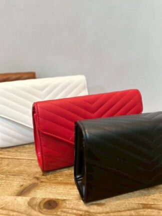 V字壓紋翻蓋長夾