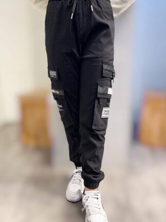 潮流挺版工裝束口長褲