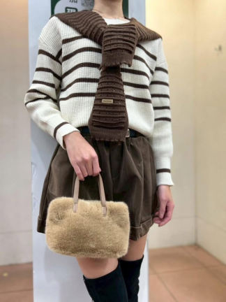 兩件式條紋毛衣