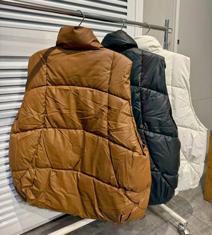 軟皮革立領外搭背心:圖片 13
