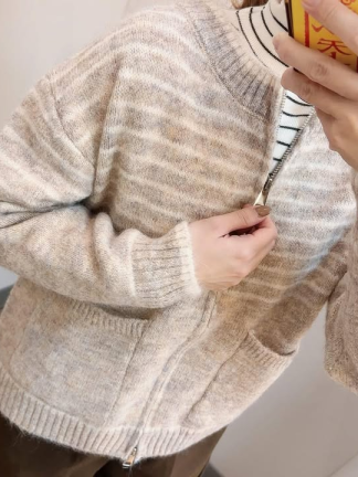 柔感簡約針織外套