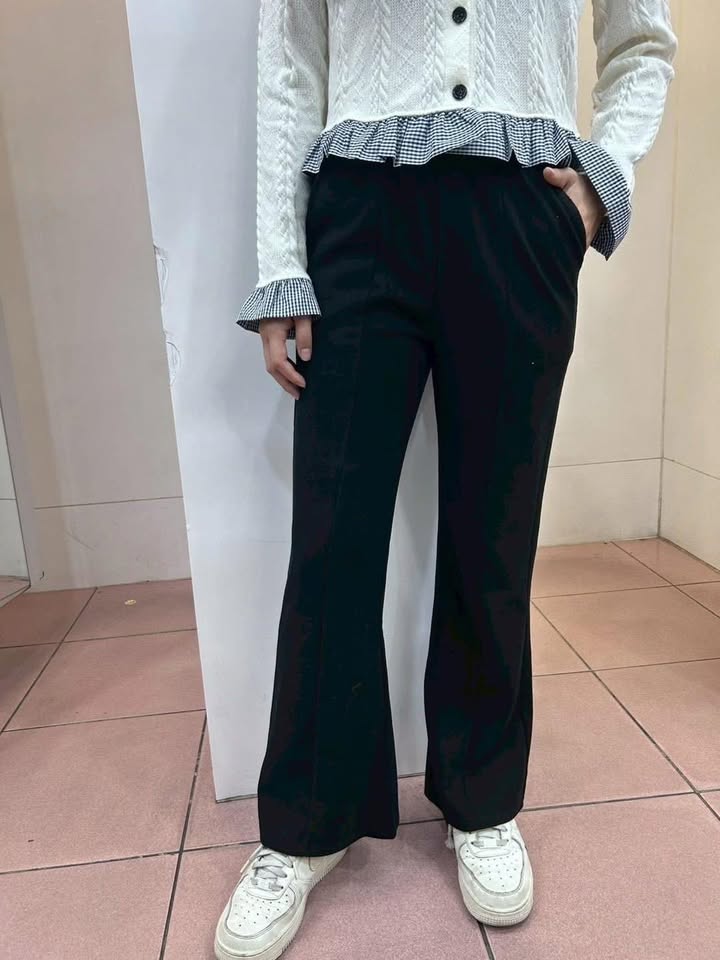 👖 高腰微喇叭休閒長褲:圖片 9
