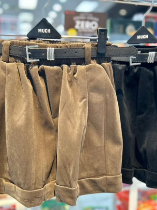 加厚布料皮帶裙褲（附皮帶）