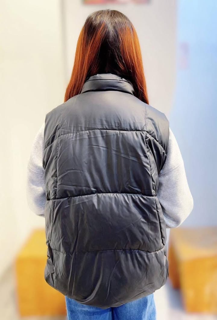 軟皮革立領外搭背心:圖片 10