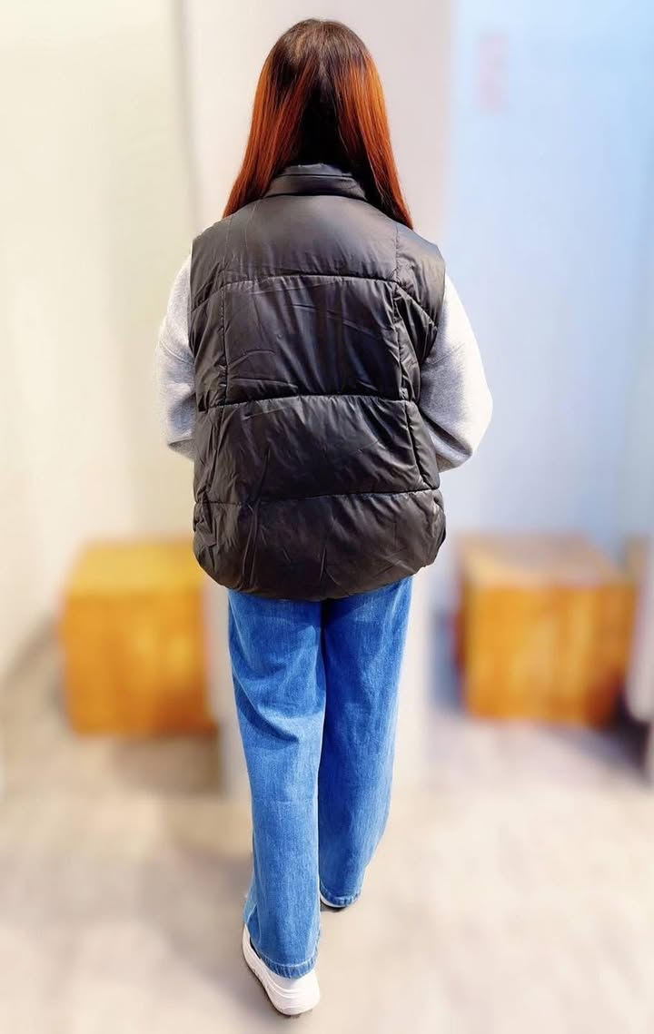 軟皮革立領外搭背心:圖片 11