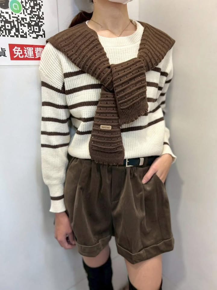 加厚布料皮帶裙褲(附皮帶):圖片 11