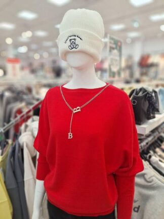 船領蝙蝠袖女士毛衣