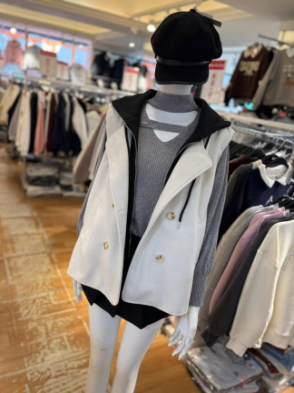 拼接設計連帽外套